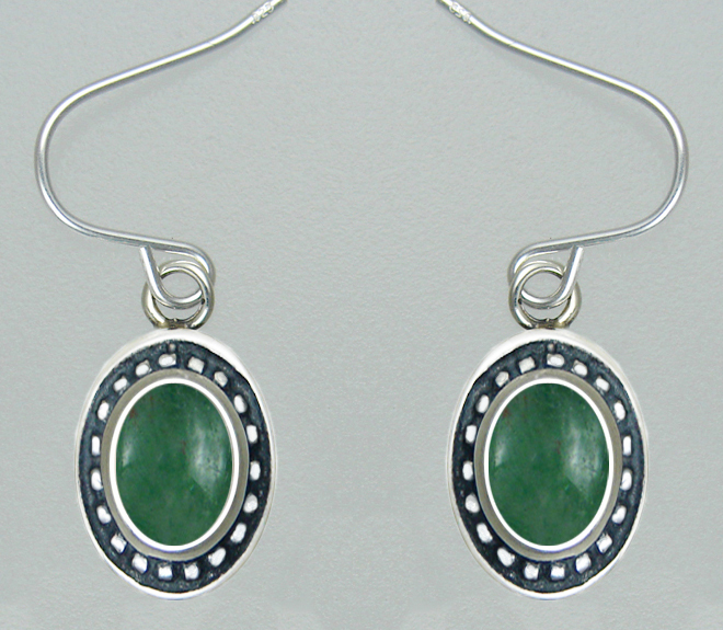 Sterling Silver Petite Jade Gemstone Drop Dangle Earrings